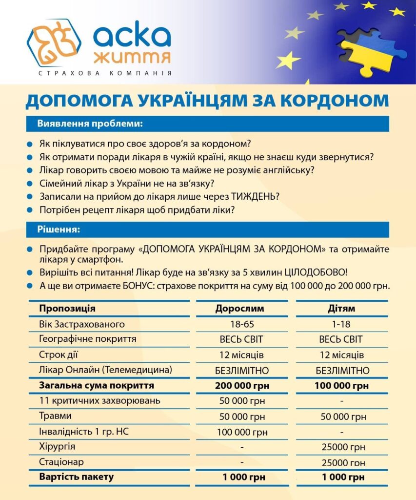 Актуальне страхування від СК АСКА-ЖИТТЯ